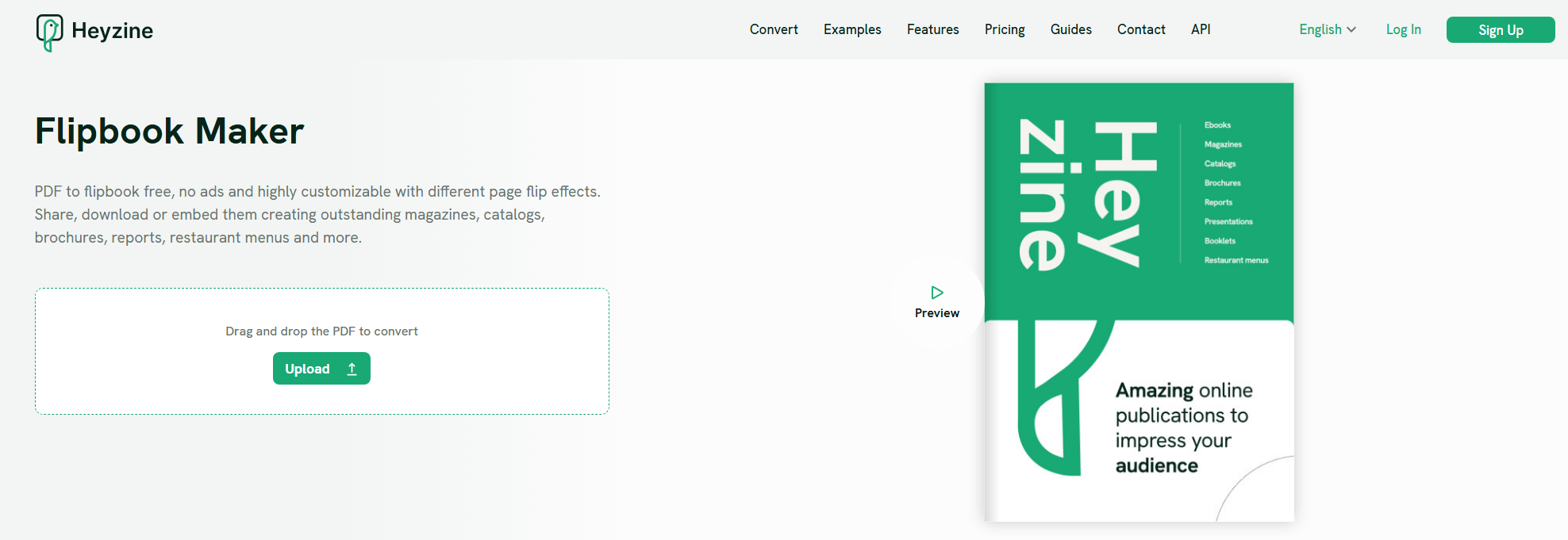 Heyzine interface