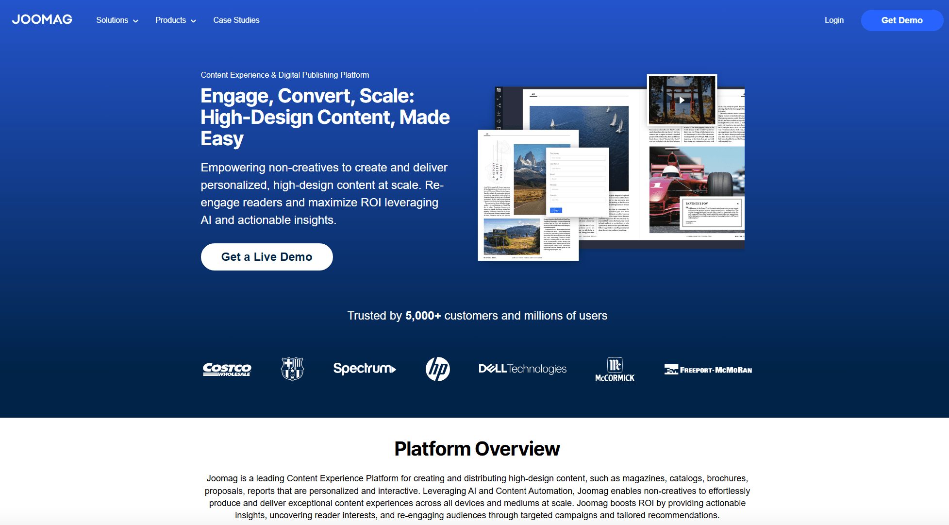 Joomag interface