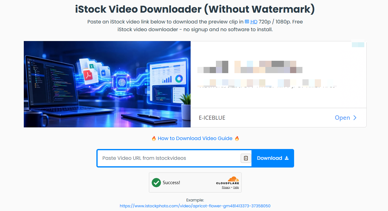 Fetchpik iStock Video Downloader