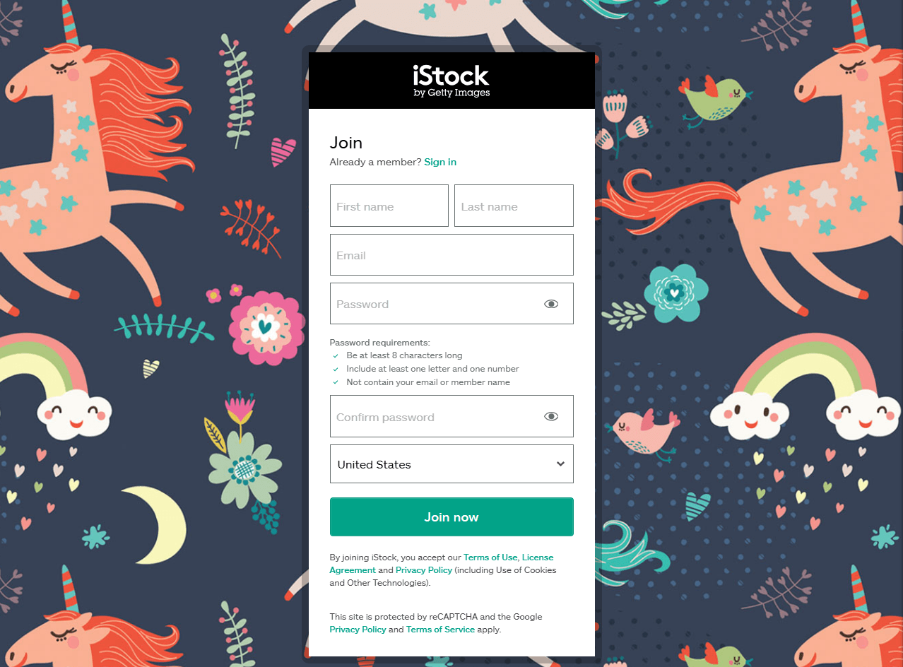 iStock account sign in