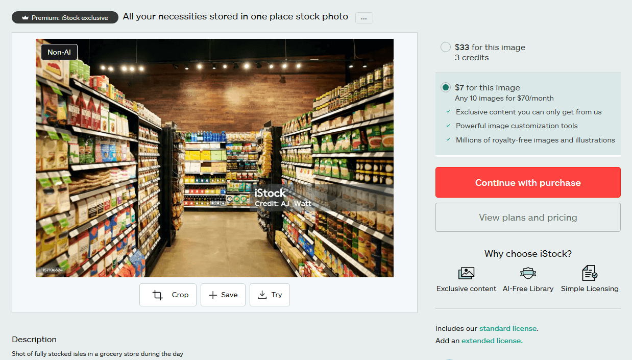 iStock image credits or subscription