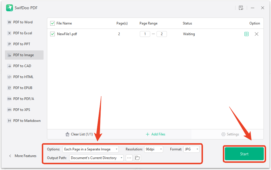 PDF to JPEG converter
