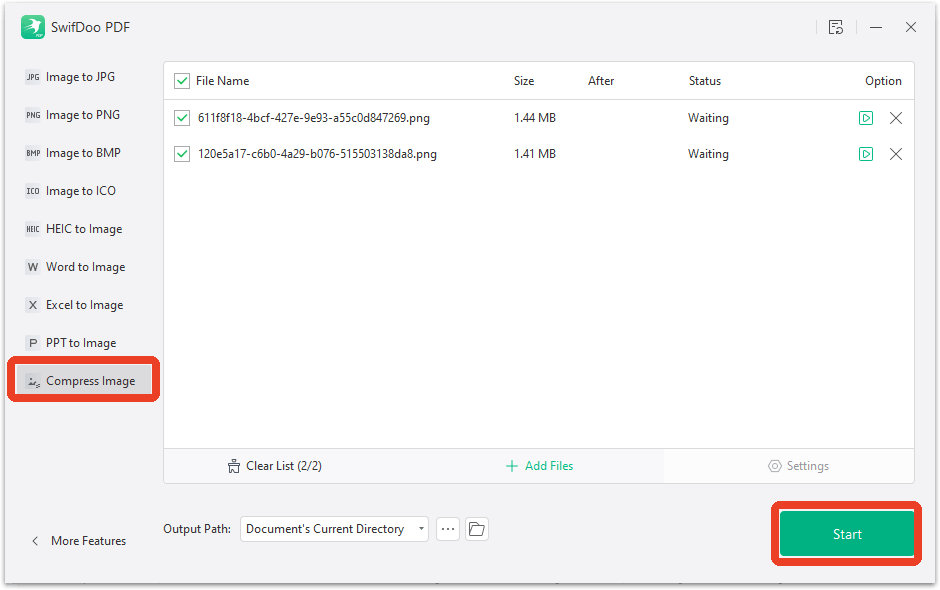 SwifDoo PDF image compressor