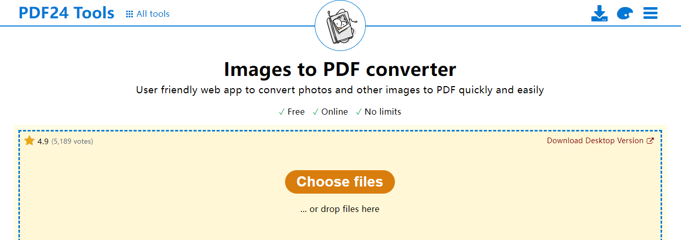JPG to PDF 300 KB online with PDF24 Tools