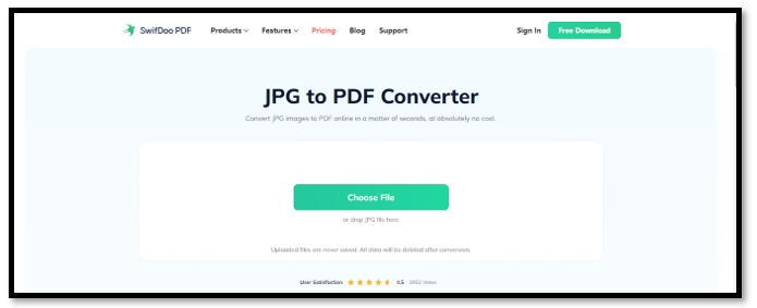 JPG to PNG converter software - SwifDoo PDF Online PDF Converter