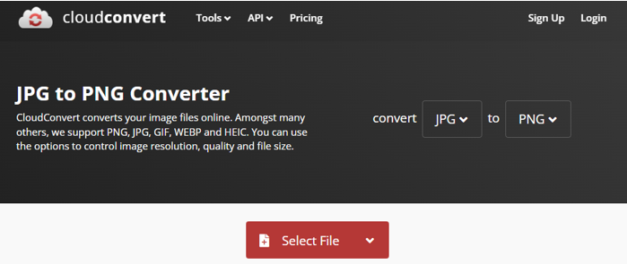 Alternative to iLovePDF to Convert JPG to PNG - CloudConvert