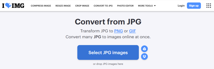 Alternative to iLovePDF to Convert JPG to PNG - iLoveIMG