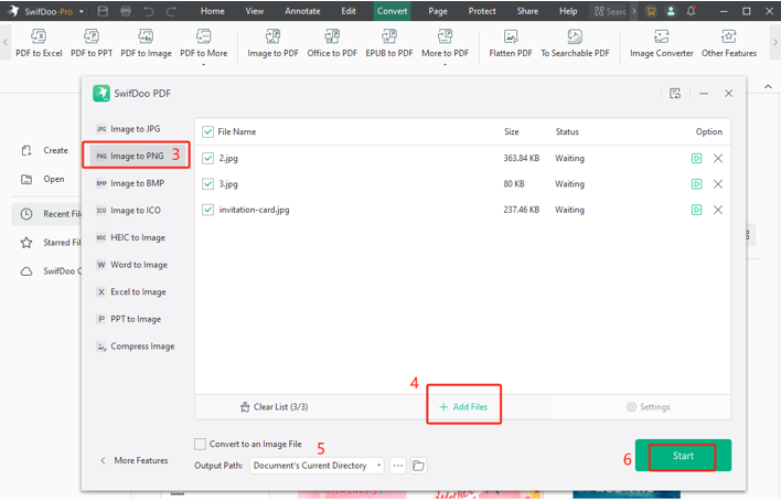 Alternative to iLovePDF to Convert JPG to PNG - SwifDoo PDF 2