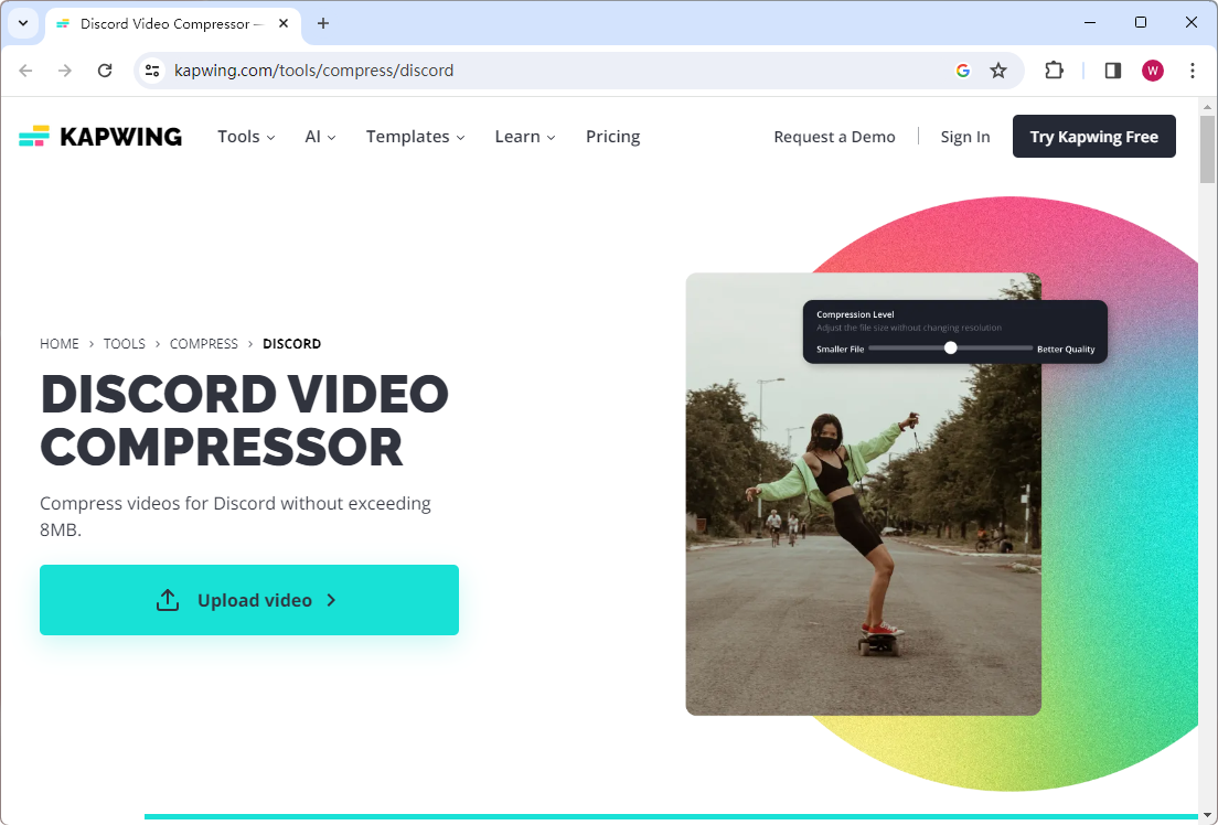 Kapwing Discord 8MB Compressor
