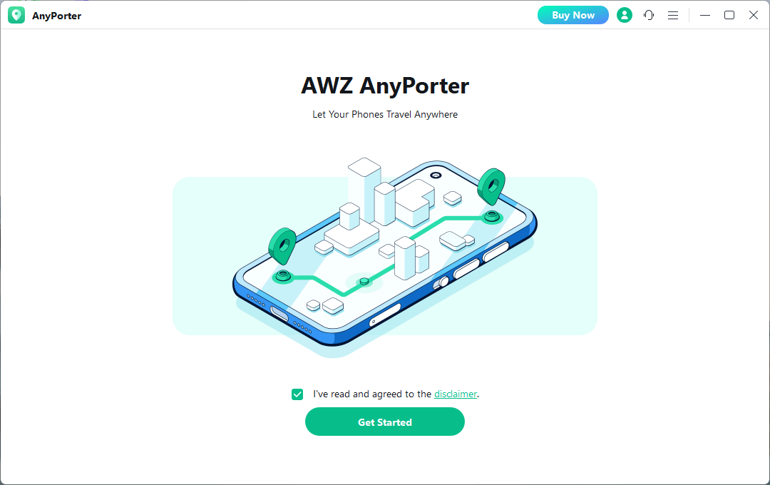 Launch AWZ AnyPorter on your PC