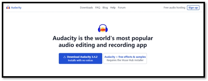 Lecture recording app - Audacity