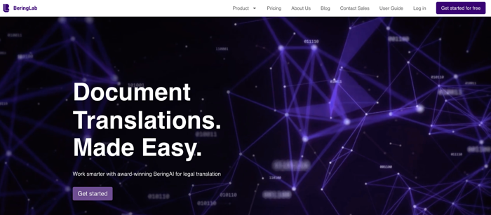 Bering Lab legal document translation software