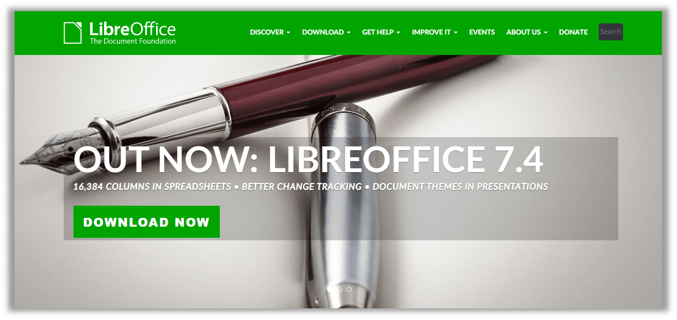Downloaden und installieren Sie LibreOffice von der offiziellen Webseite;