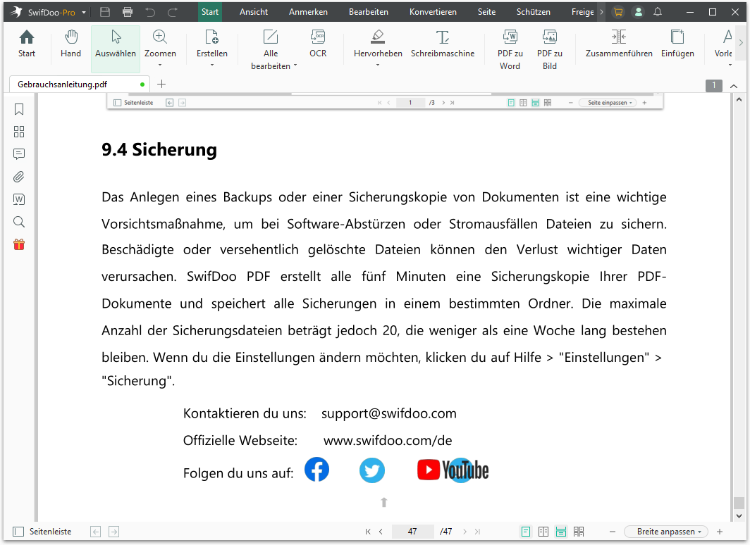 SwifDoo PDF: Der beste Weg, um PDF-Dateien zu bearbeiten