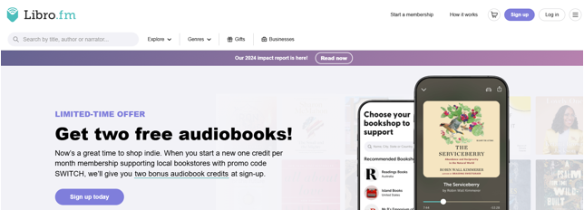 Libro.fm best audiobook app