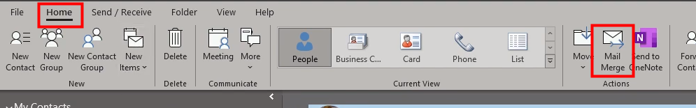 Mail merge in Outlook directly 1