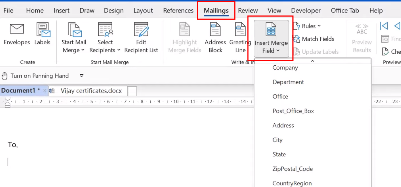 Mail merge in Outlook using Microsoft Office Suite 4