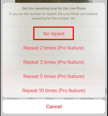 Make a video a live photo with intoLive step 3