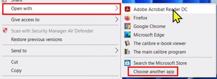 Make Adobe default PDF viewer on Windows 2