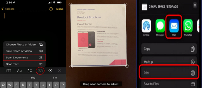 How to Make a PDF on iPhone Notes through Scan