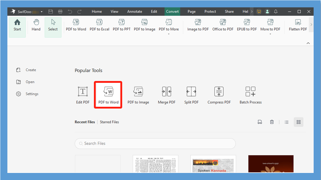 Malayalam PDF to Word offline with SwifDoo PDF 1