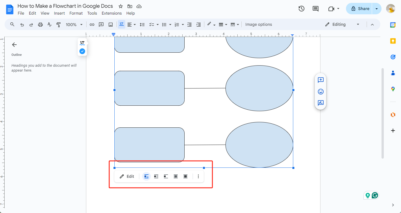 Manage a Flowchart in Google Docs