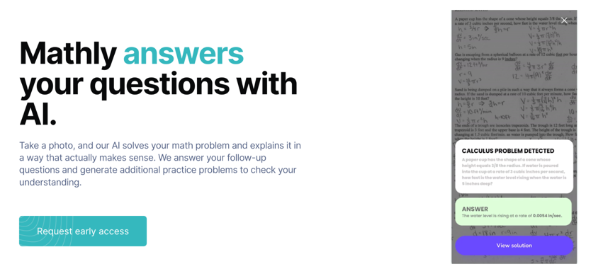 Mathly best AI tool for students