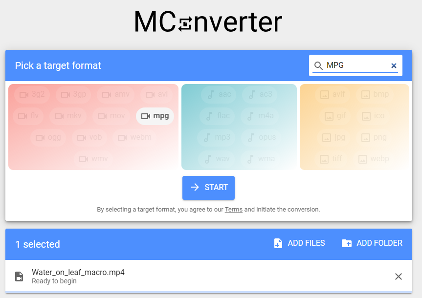 MConverter MP4-to MPG Converter Online