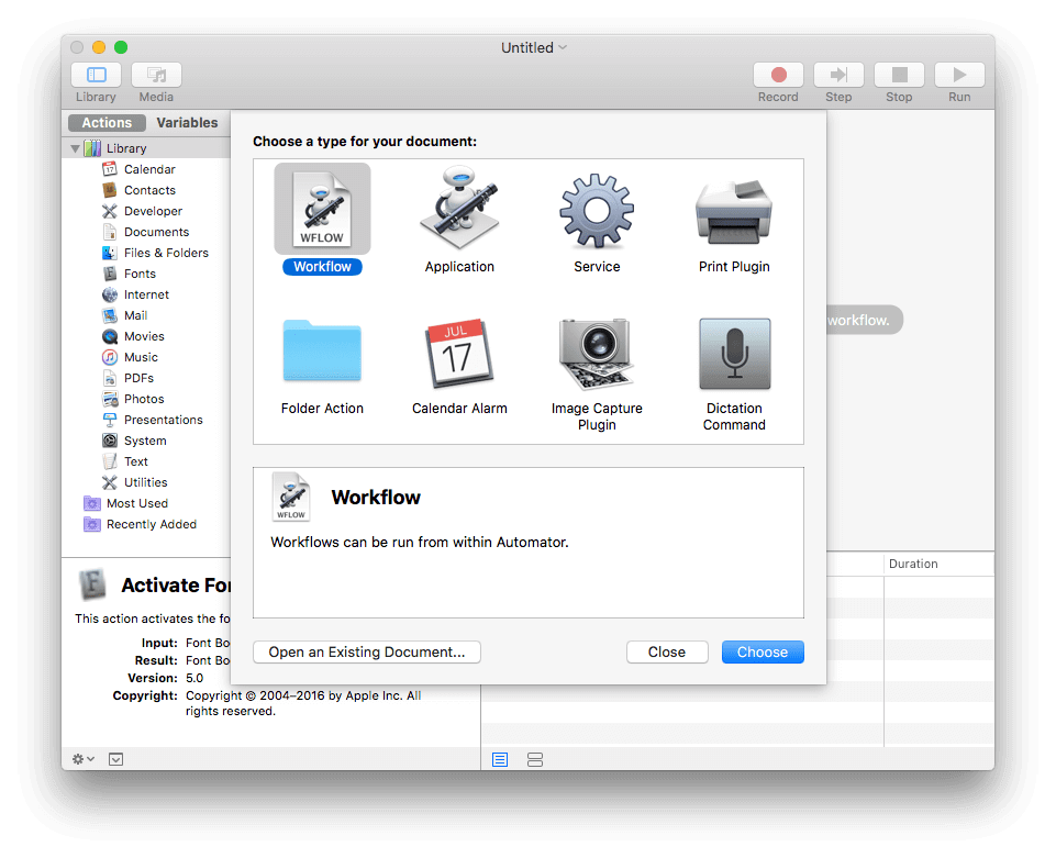 Automator: Word in PDF konvertieren 