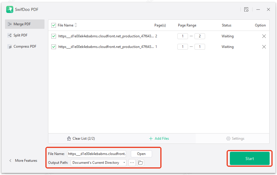 large PDF merging with SwifDoo PDF