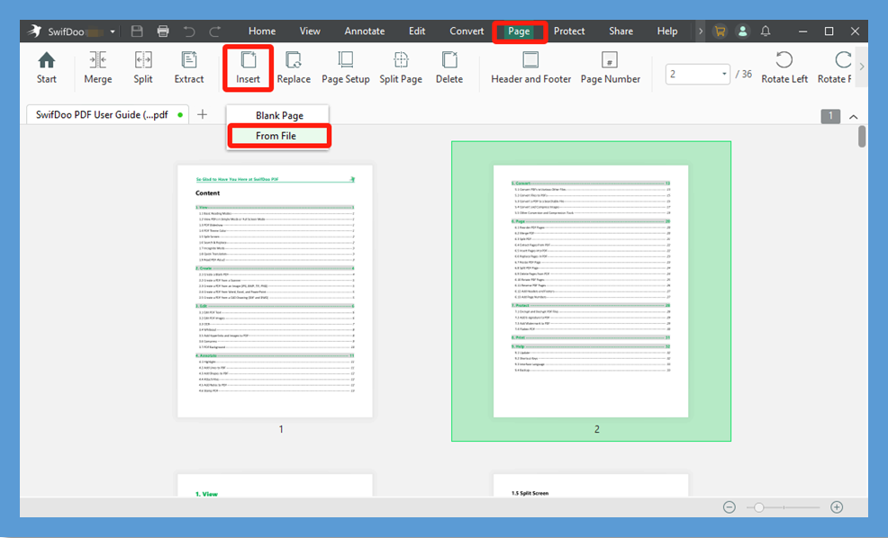 Merge PDF files Windows 11 using SwifDoo PDF 3