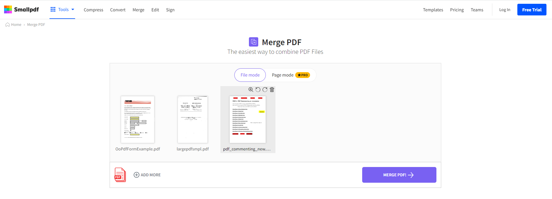 Merge PDFs Online