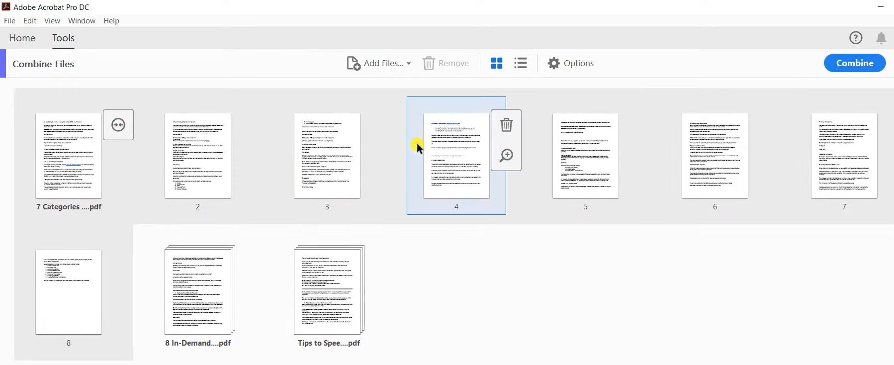 Merge PDFs Using Adobe Acrobat