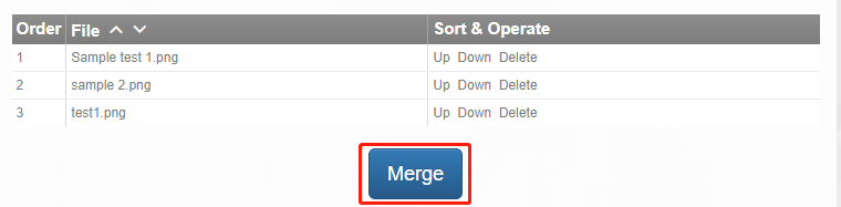Merge PNG files into One with FilesMerge