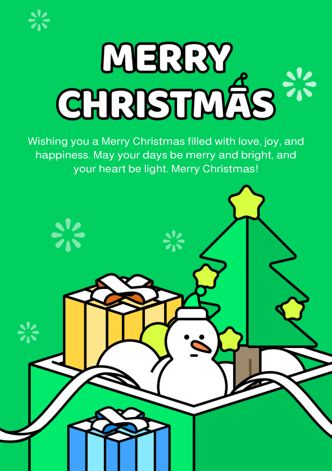 Merry Christmas Card for Children