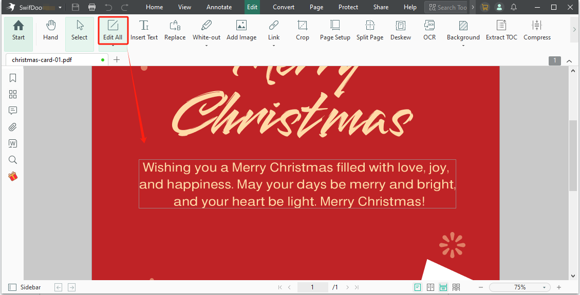 Merry Christmas wishes for love to write in Christmas card step 3