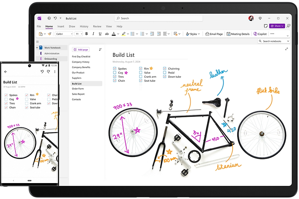 Microsoft OneNote Interface