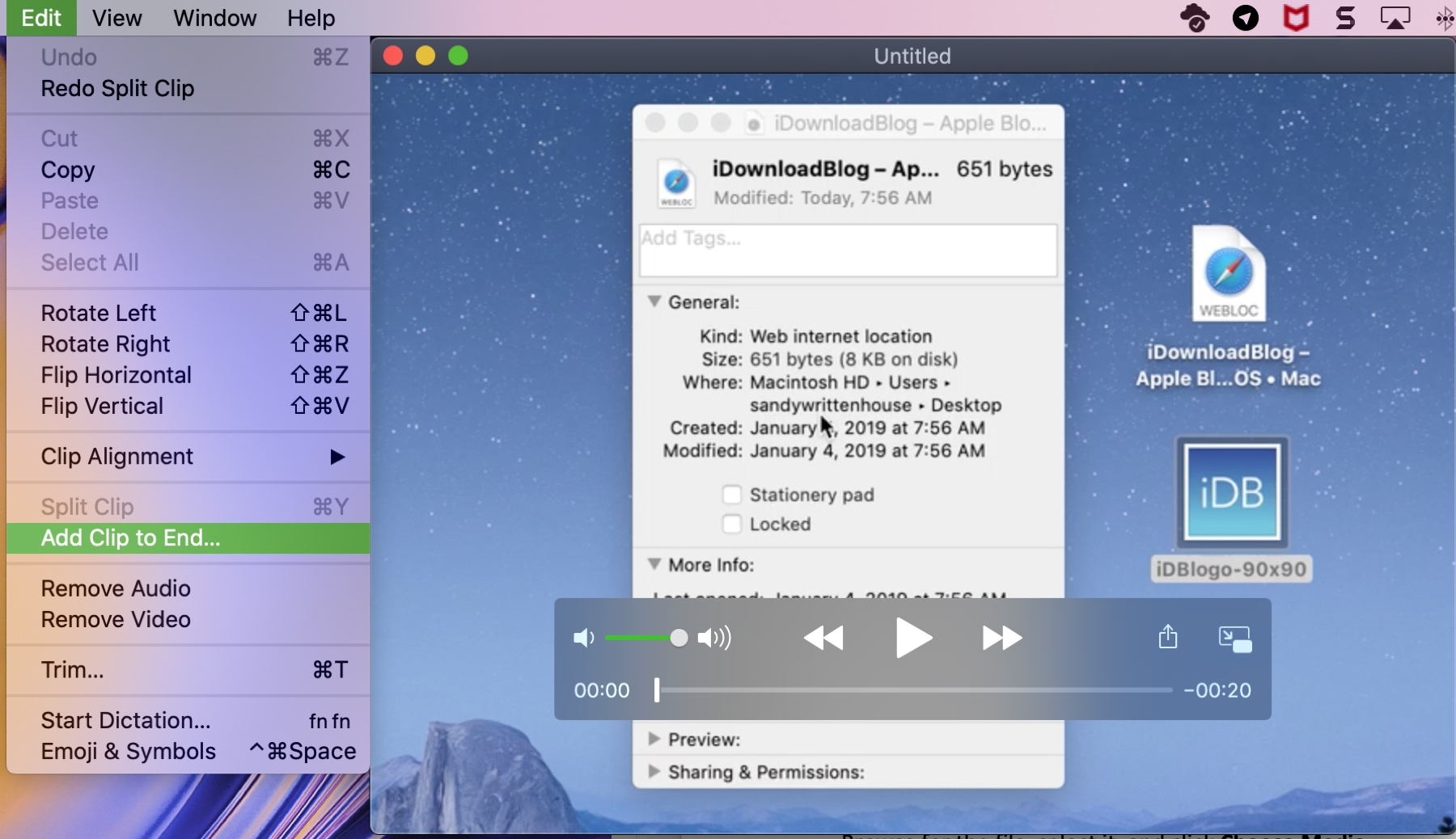 MP4 player - Quicktime Player