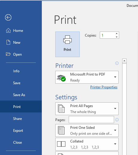 Print as pdf deals windows