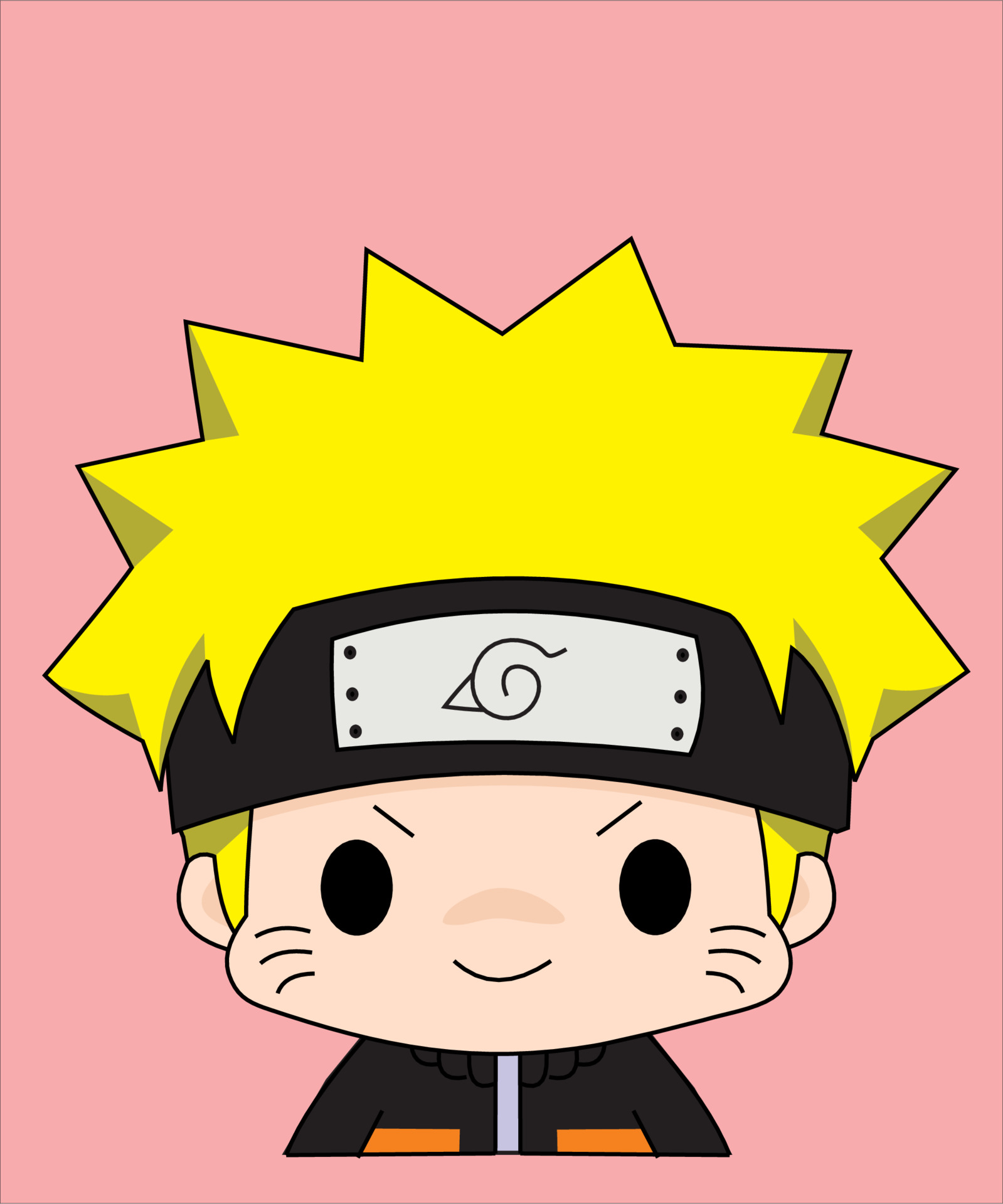 Easy cartoon characters - Naruto Uzumaki