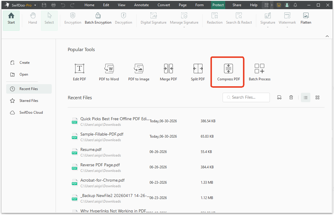 SwifDoo PDF compressor