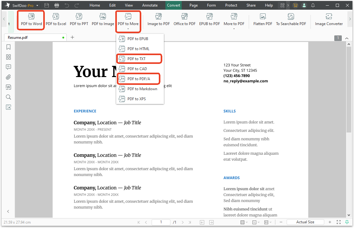 SwifDoo PDF converter
