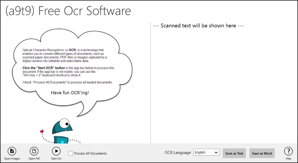Software OCR A9T9