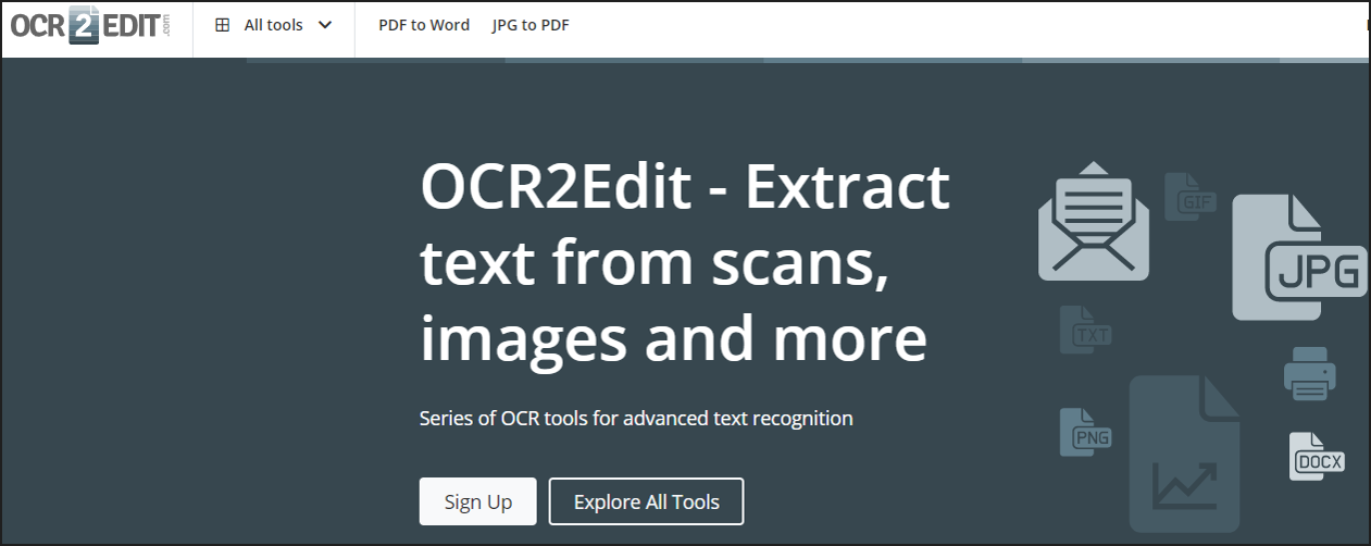 OCR2Edit: Kostenlose OCR Online
