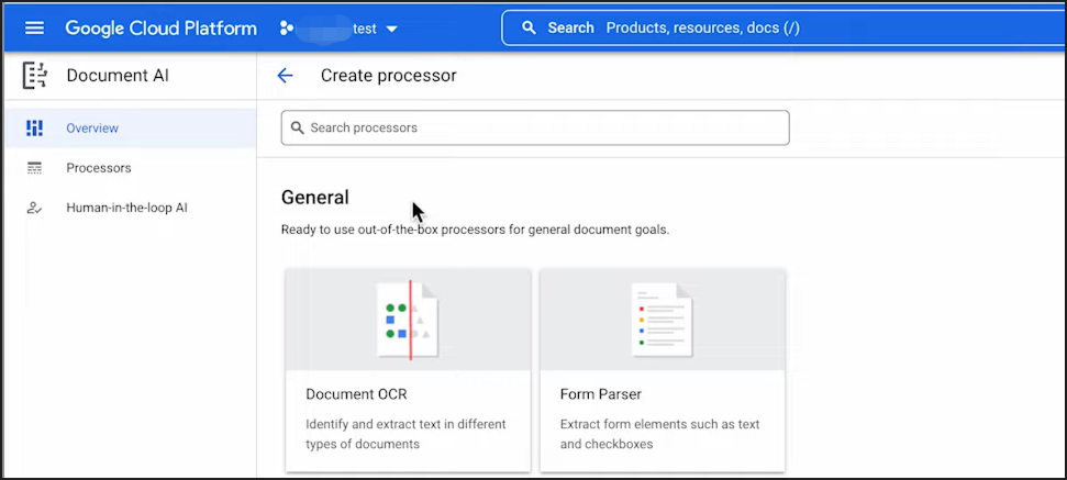 Software OCR Google Document AI