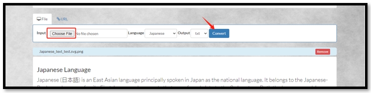OCRConvert Japanese OCR tool