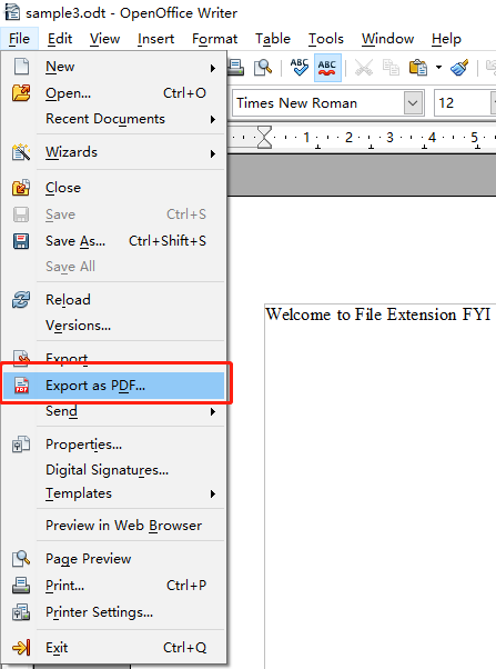 Tippen Sie erneut auf Datei und wählen Sie Als PDF exportieren;