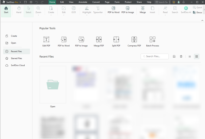 Main interface of SwifDoo PDF