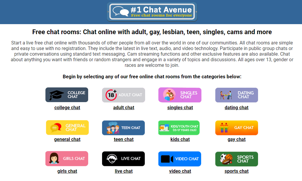 Omegle alternatives Chat Avenue