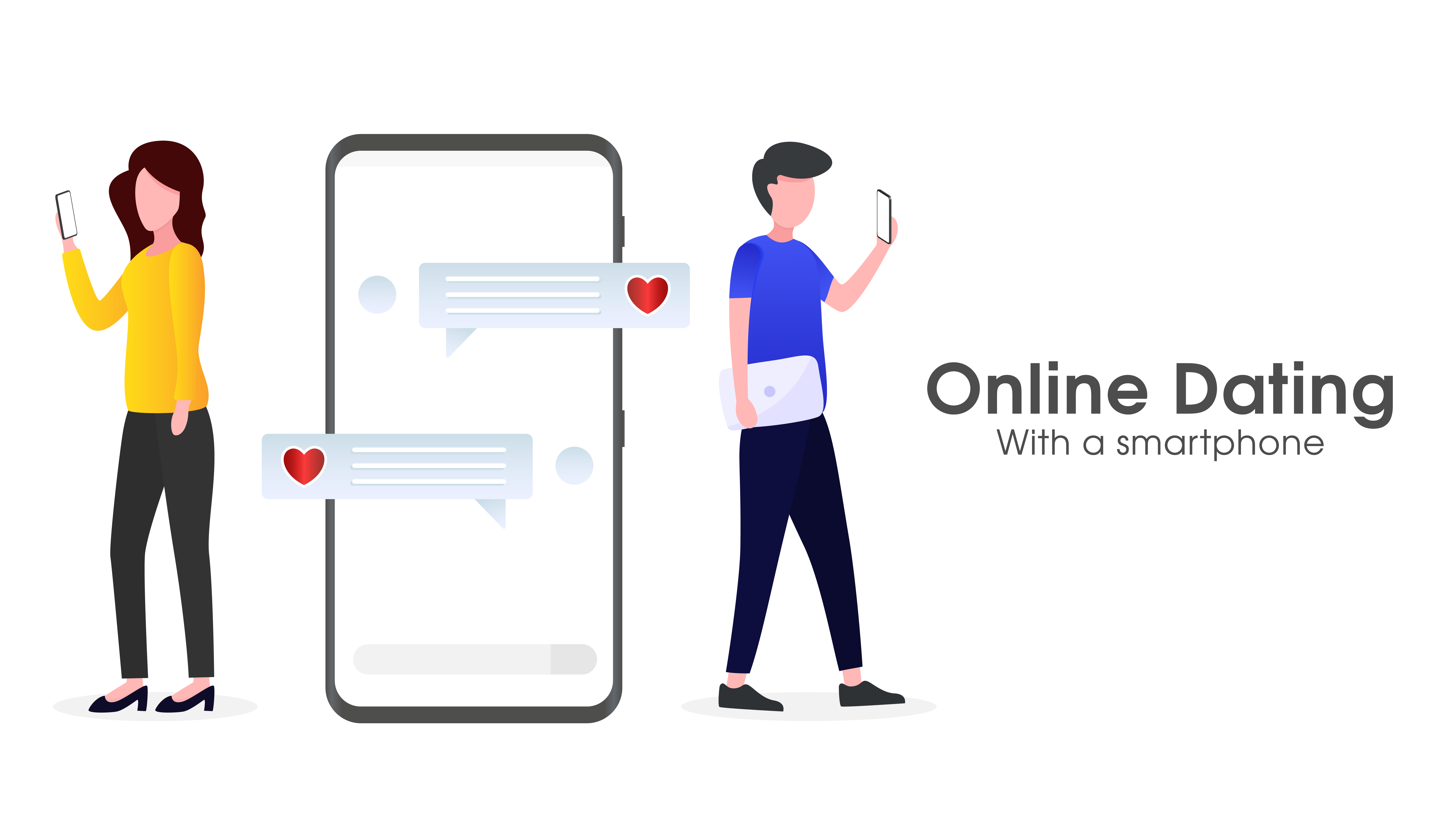 Online dating app with smartphones